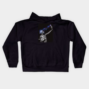 Skeleton selfie Kids Hoodie